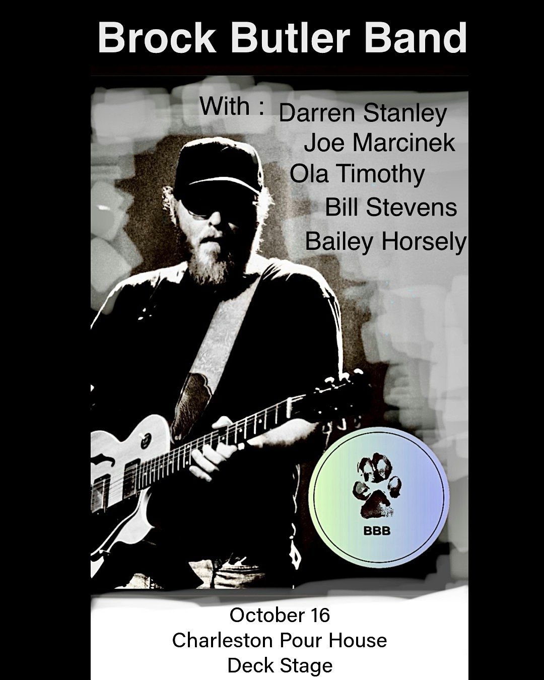 Brock Butler Band at Charleston Pour House - Deck Stage on 16th October ...