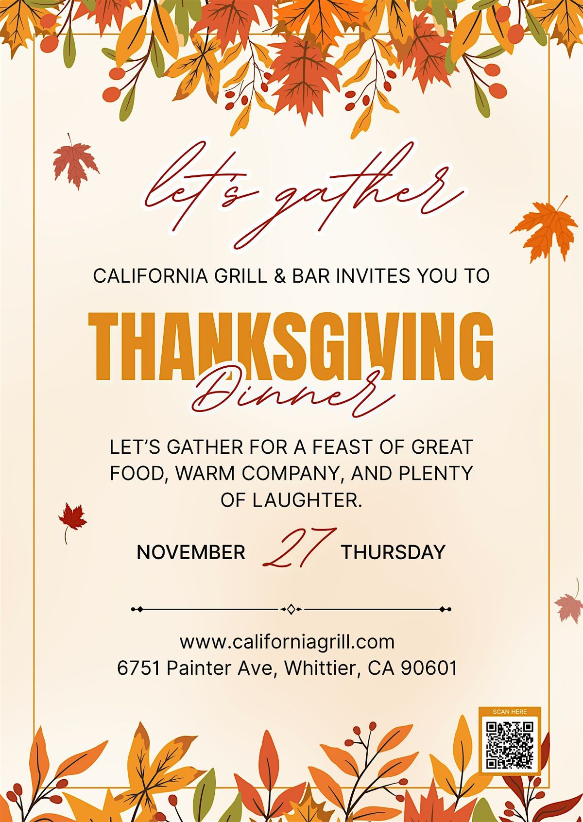 Thanksgiving Day Dinner