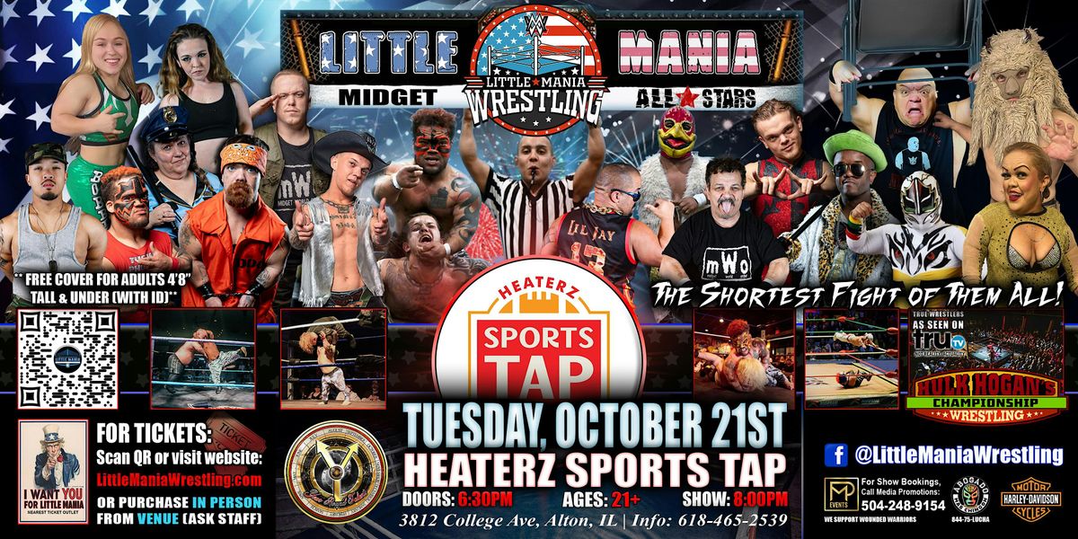 Alton, IL - Little Mania Midget Wrestling @ Heaterz Sports Tap