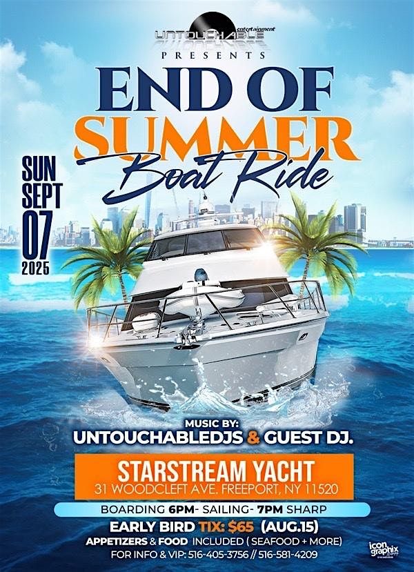 END OF SUMMER BOAT RIDE