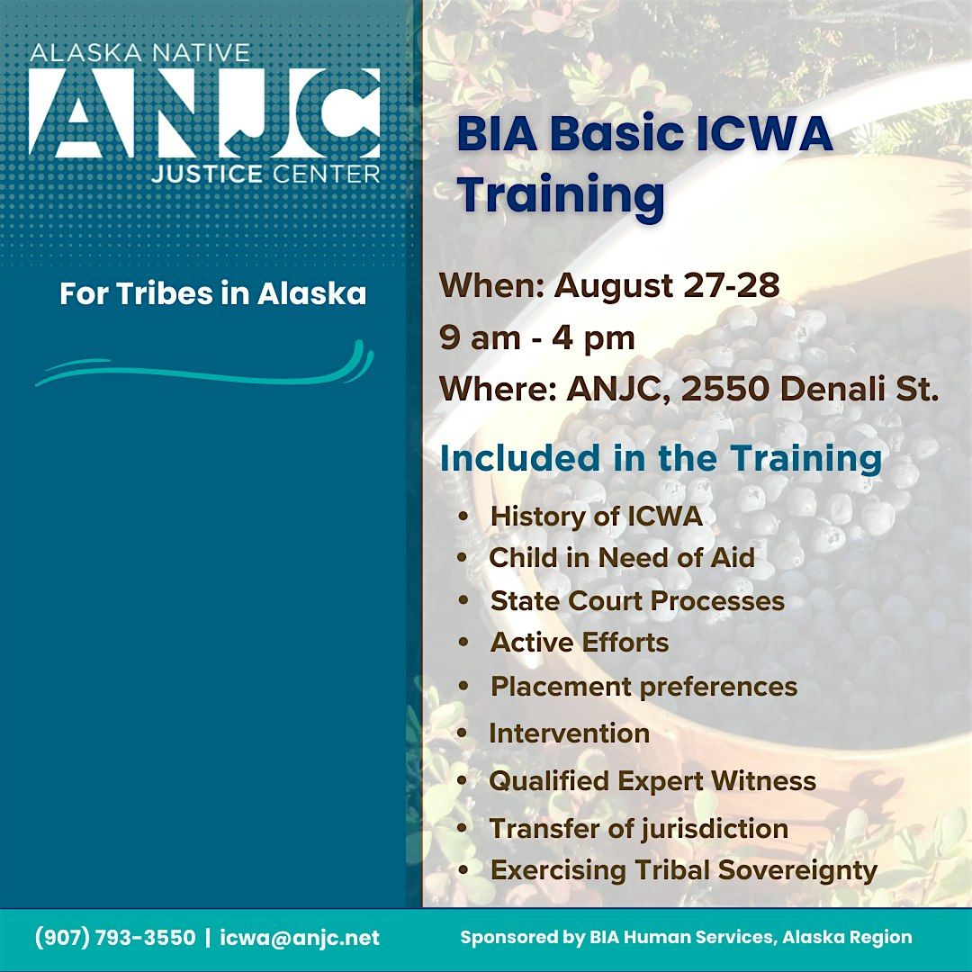 BIA Basic ICWA Training for Tribes