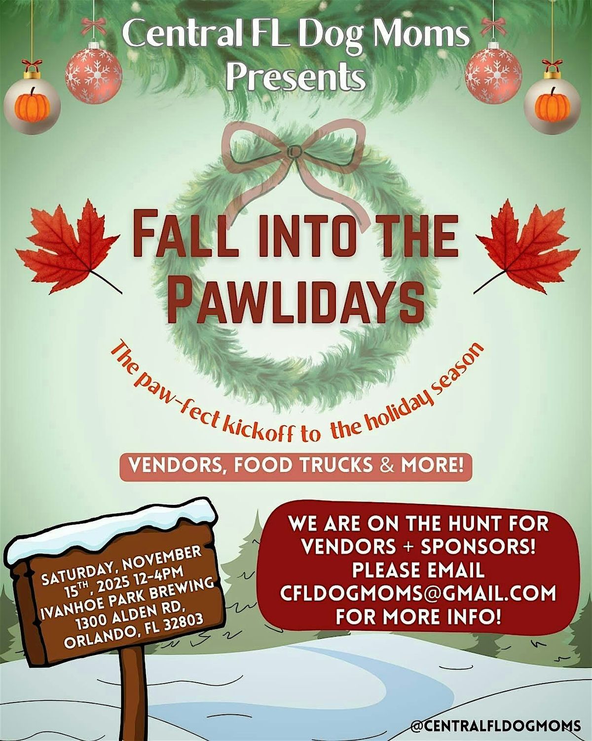 Central FL Dog Moms Presents 2nd Annual Fall into the Pawlidays Market