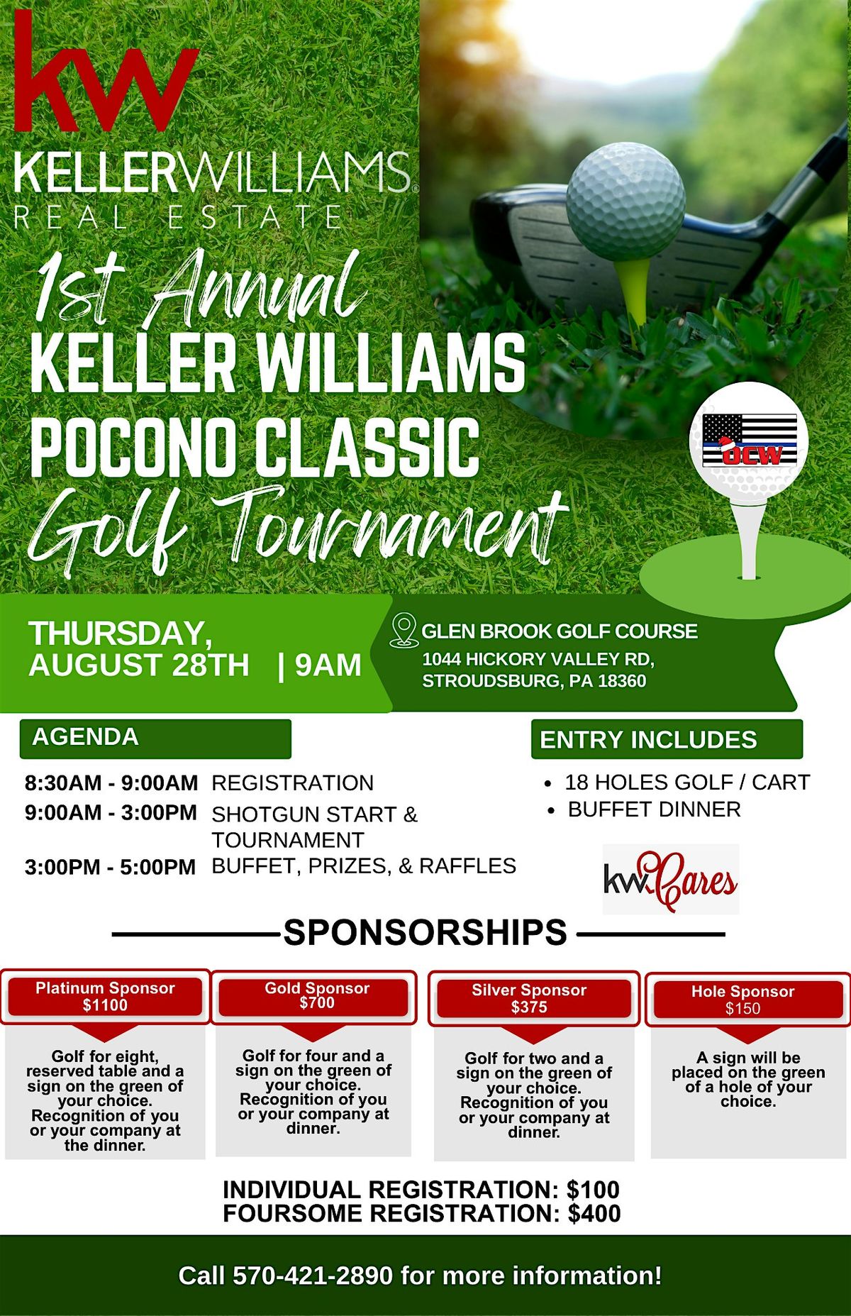 1ST ANNUAL KELLER WILLIAMS POCONO CLASSIC GOLF TOURNAMENT