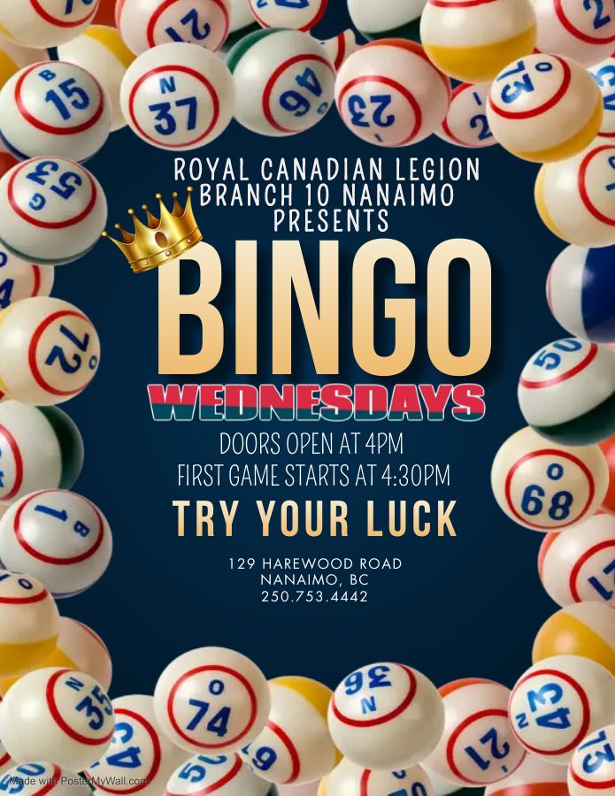 Royal Canadian Legion BINGO Wednesdays