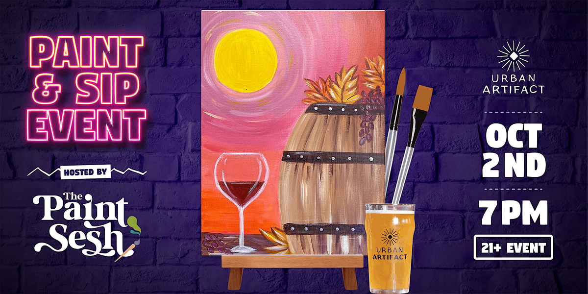 \u201cAutumn Wine Barrel\u201d Paint & Sip Painting Event in Cincinnati, OH