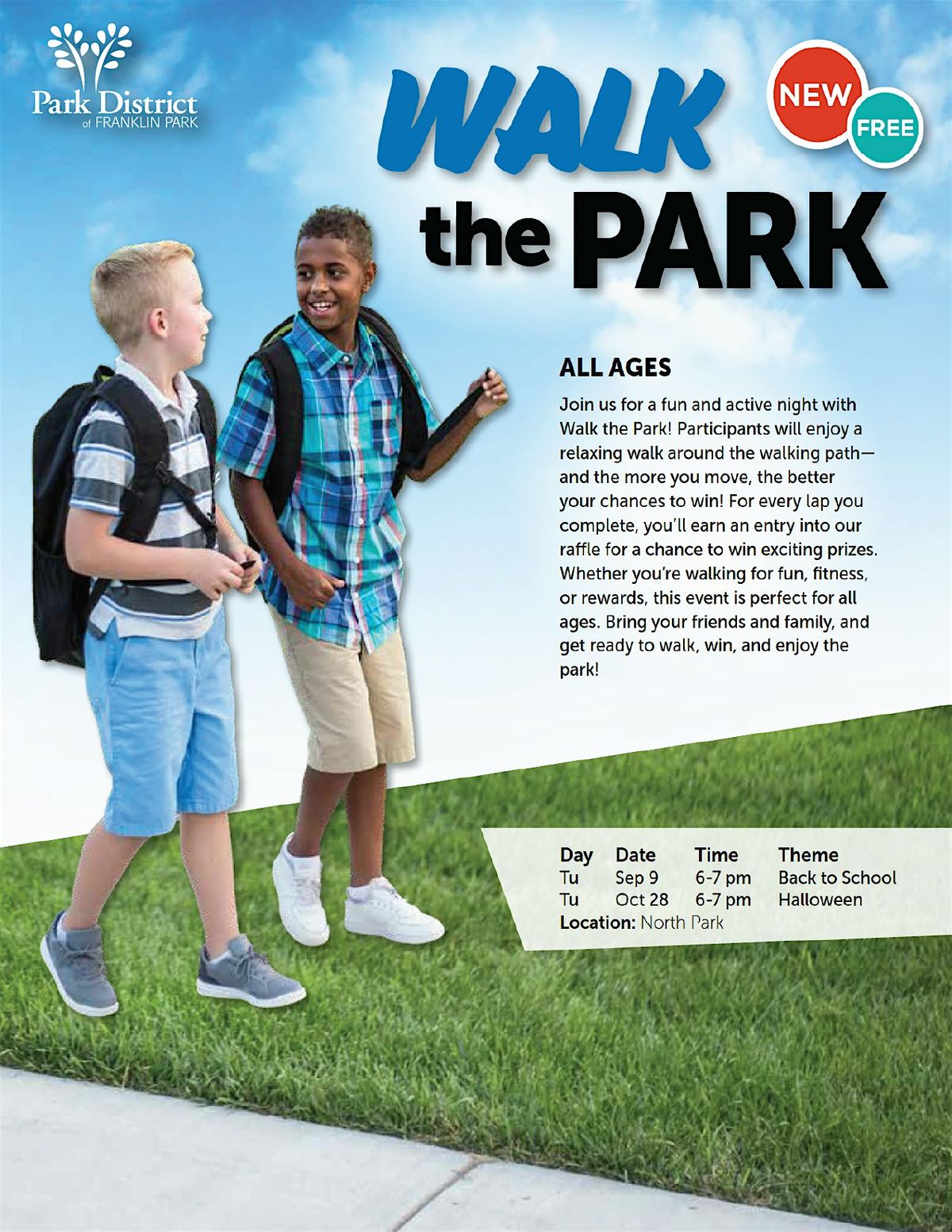 Walk the Park - Back to School Theme