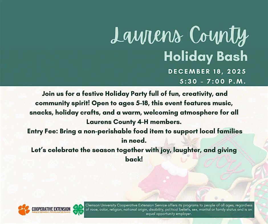 Laurens County 4-H Holiday Party 2025