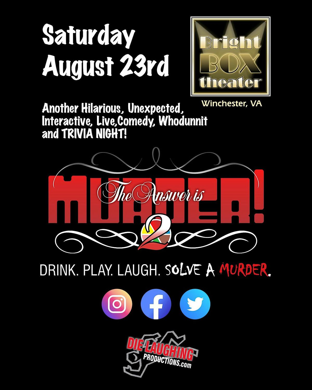 "The Answer is M**der!" - A M**der Mystery Comedy \/ Trivia Show \/\/ 7PM SHOW