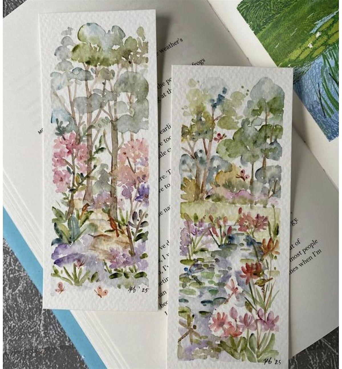 Watercolor Bookmark Arts and Crafts Class
