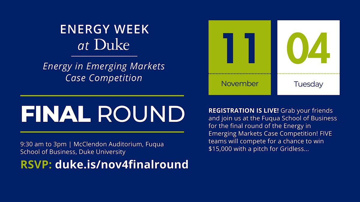 Energy in Emerging Markets Case Competition - Final Round