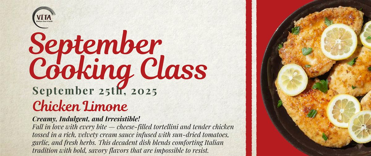 VITA Italian Bar & Grill | September Cooking Class | Chicken Limone