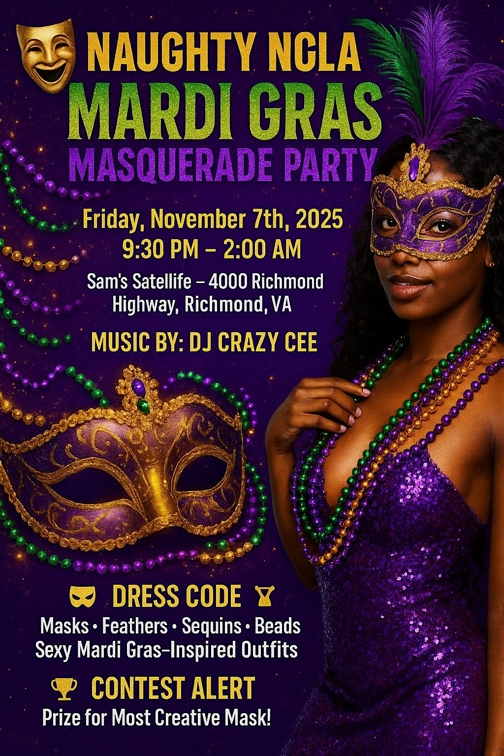 Naughty Nola Mardi Gras Maquerade Party