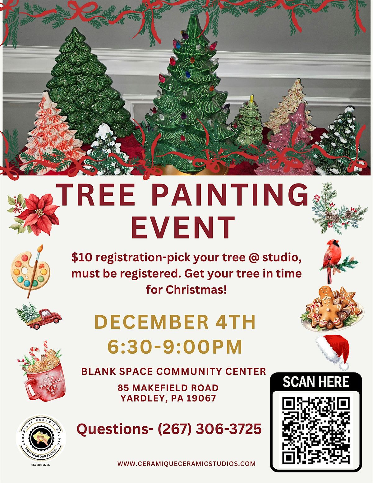 Ceramic Christmas Tree Painting Event