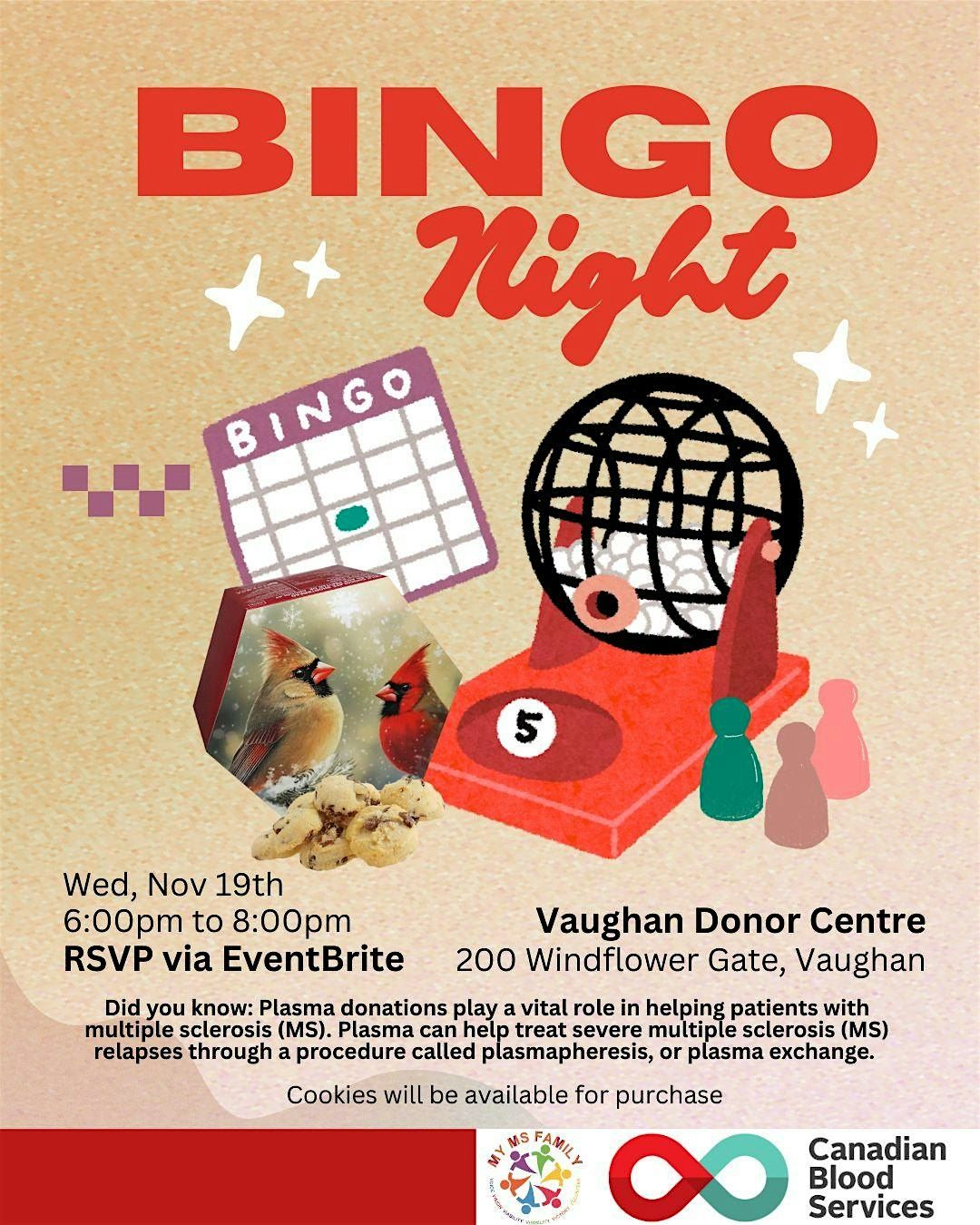 Bingo Night at Canadian Blood Services