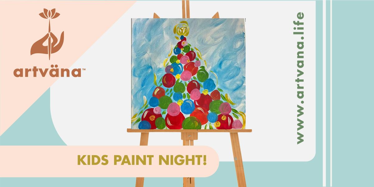 Artvana Kids & Family Painting class at Cafe Elite Lacey December 2025