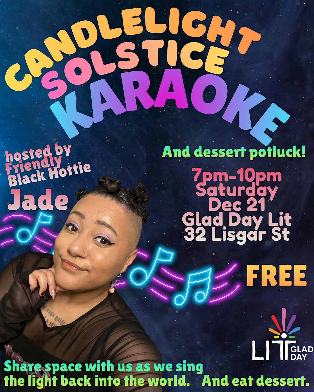 Candlelight Solstice Karaoke (and dessert potluck!)