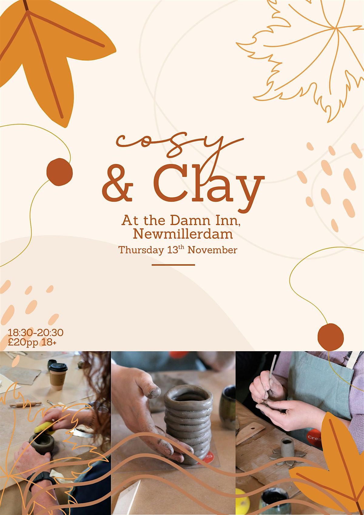 Create and Sip Co. Presents: Autumn Cosy and Clay  at the Dam Inn