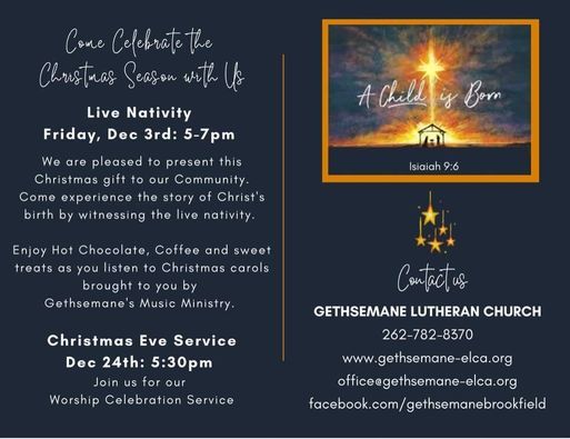 Outdoor Live Nativity | Gethsemane Lutheran, Brookfield, WI | December ...