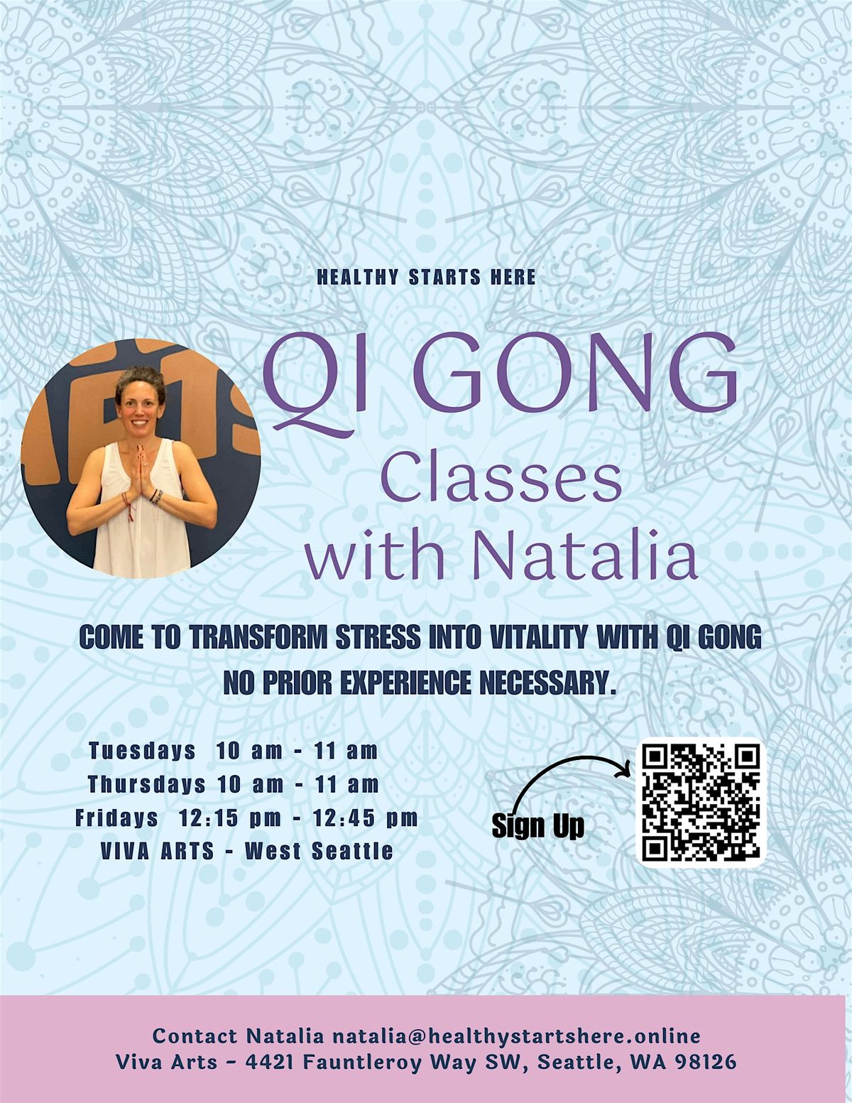 Thursday Transform Stress into Vitality with Qi Gong
