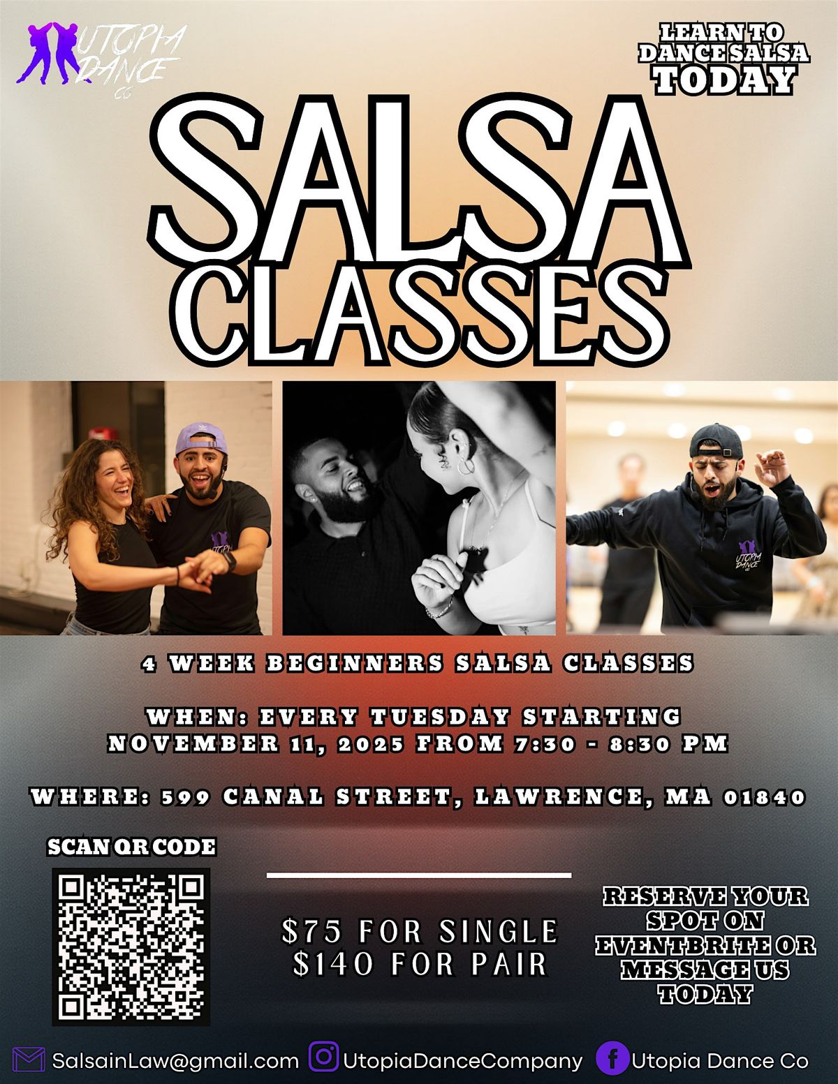SALSA DANCE CLASSES (4 WEEKS)