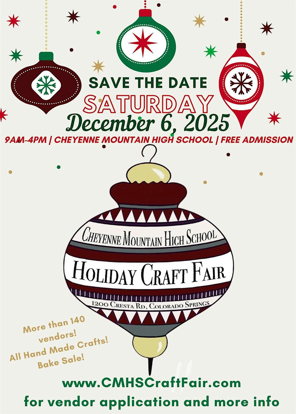 13th Annual Cheyenne Mountain High School Holiday Craft Fair