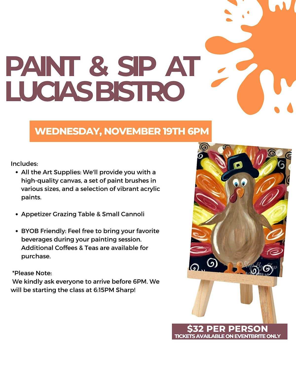 Thanksgiving Theme Paint & Sip with Lauren Guy