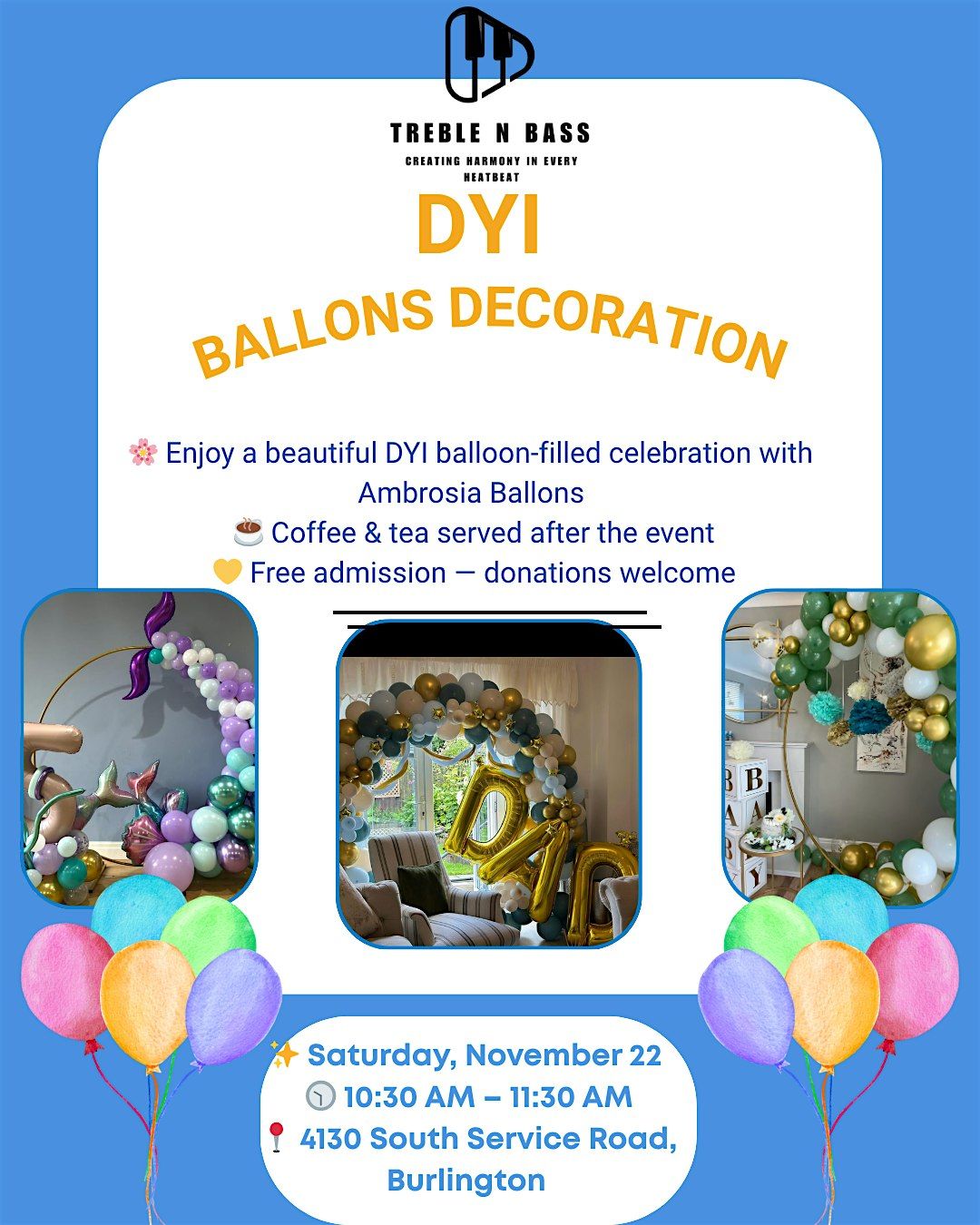 Holiday Balloon DIY Event at Treble N Bass! \u2728