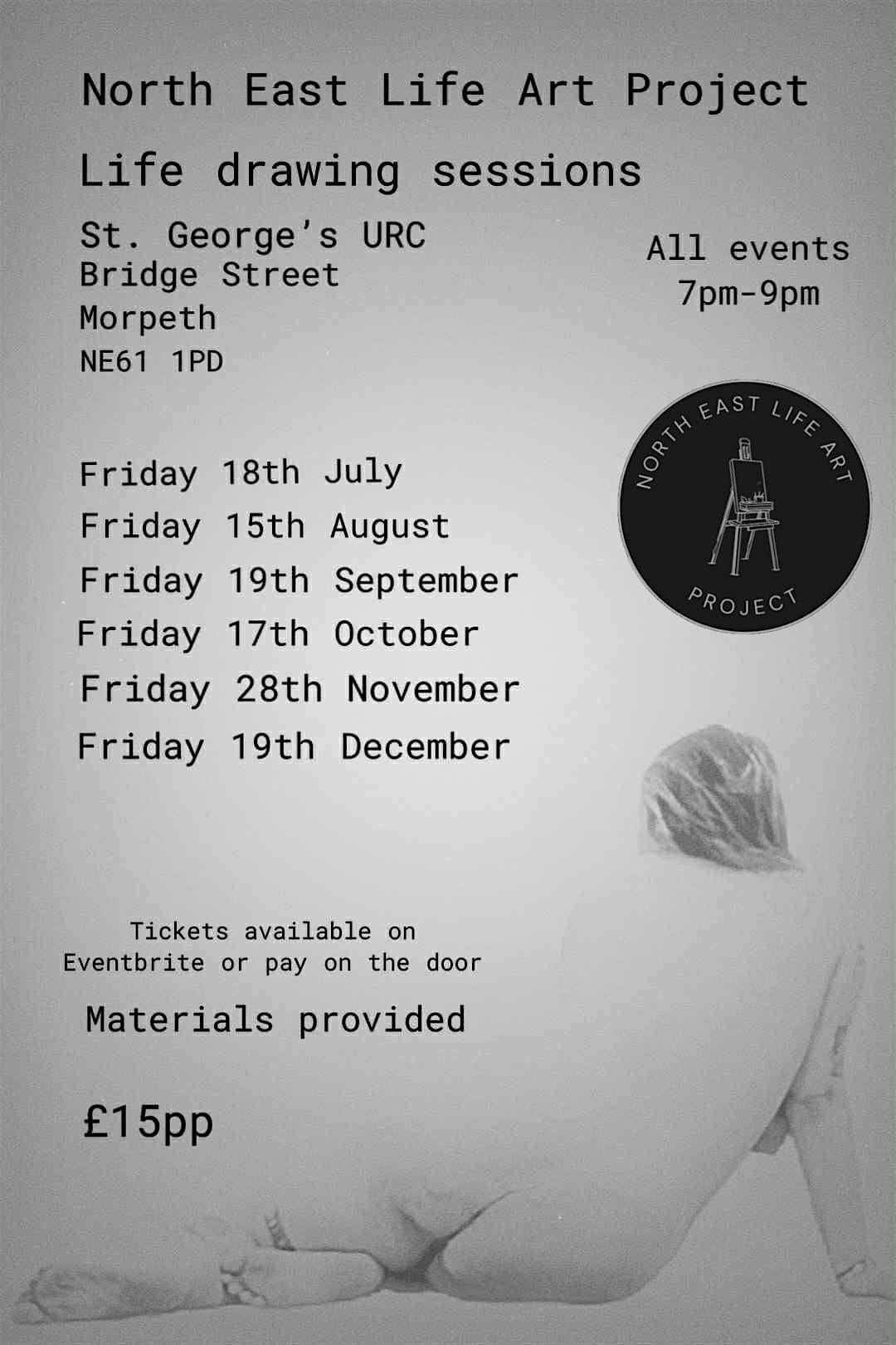 Life drawing @ Morpeth URC Church