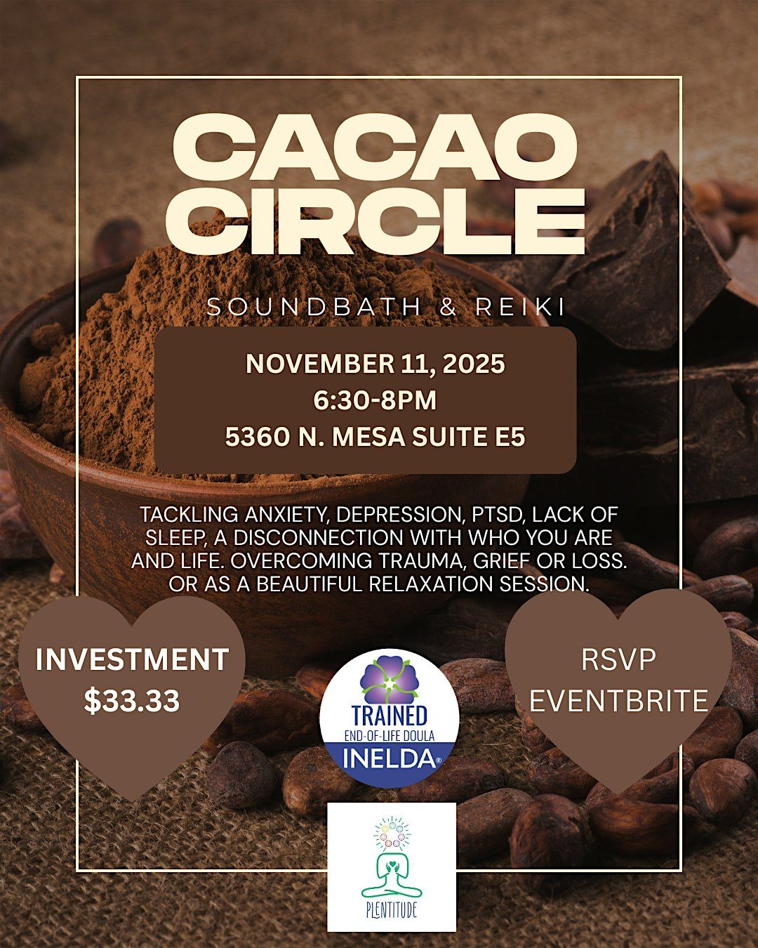 Cacao Circle Sound Bath & Reiki