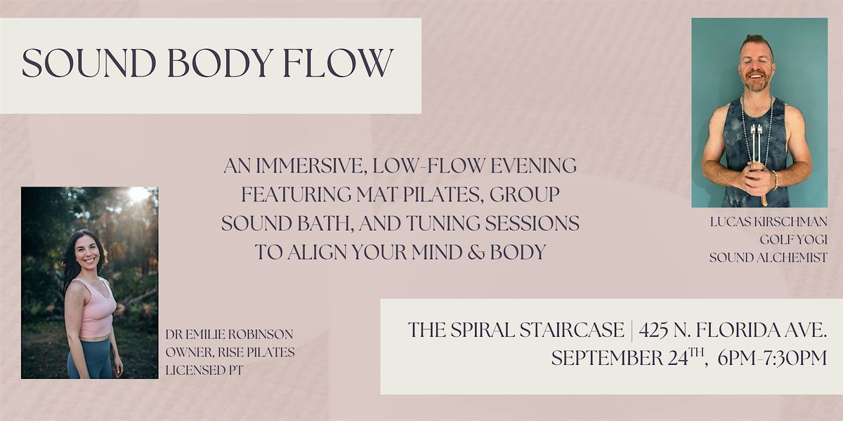 Sound Body Flow: Pilates, Sound bath, & Tuning