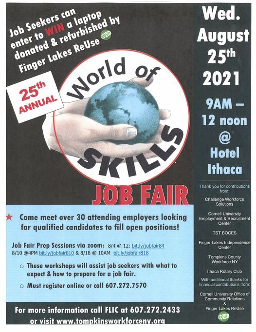 25th Annual Tompkins County World of Skills Job Fair The Hotel Ithaca