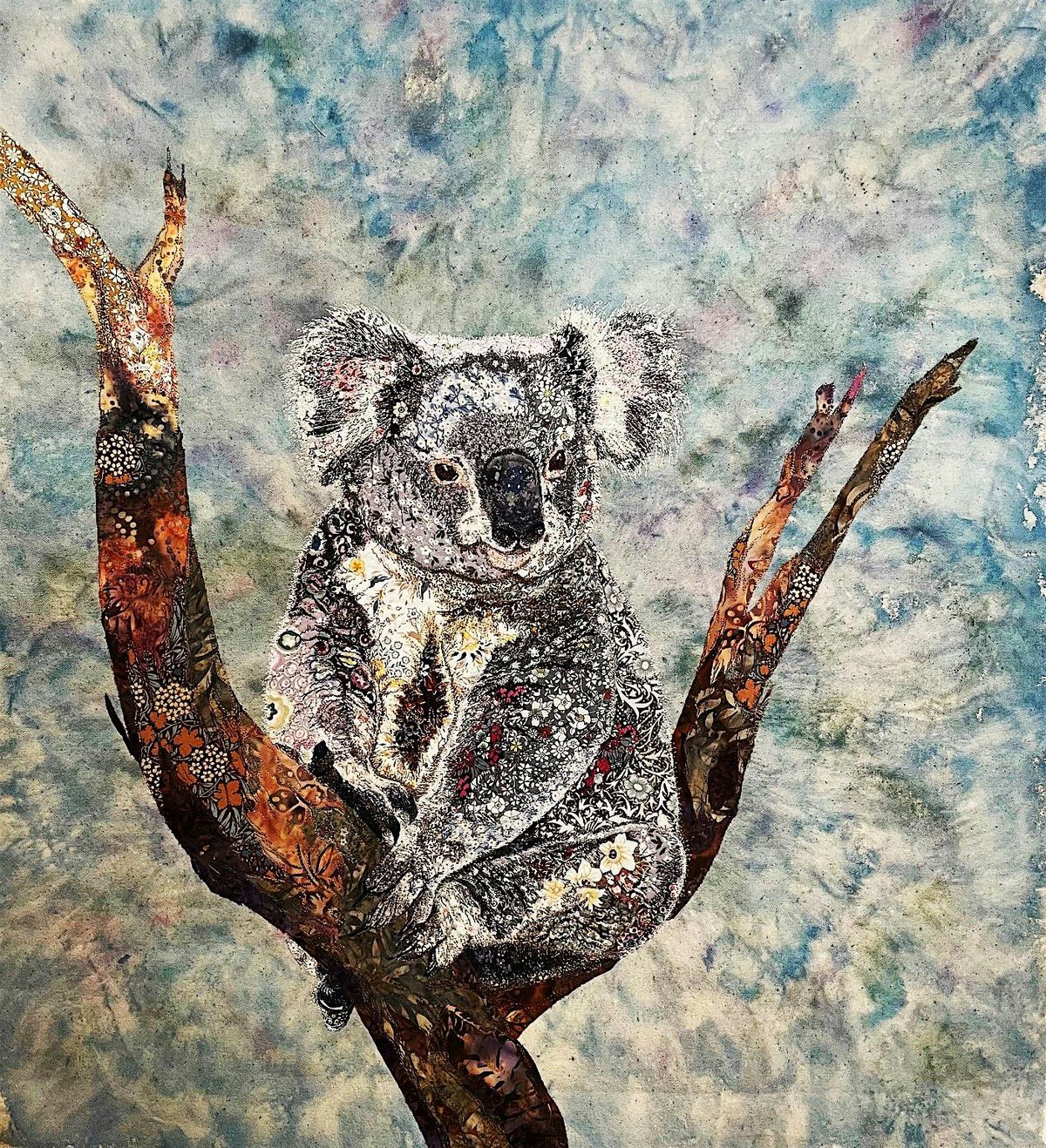 Artist Demonstration - Thread Painted Textile Art by Neva Jones