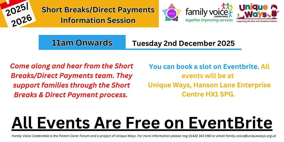 Short Breaks\/Direct Payments Information Session