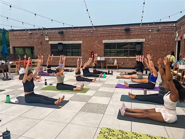 Rooftop Powers Pilates at Third Rail Distillery