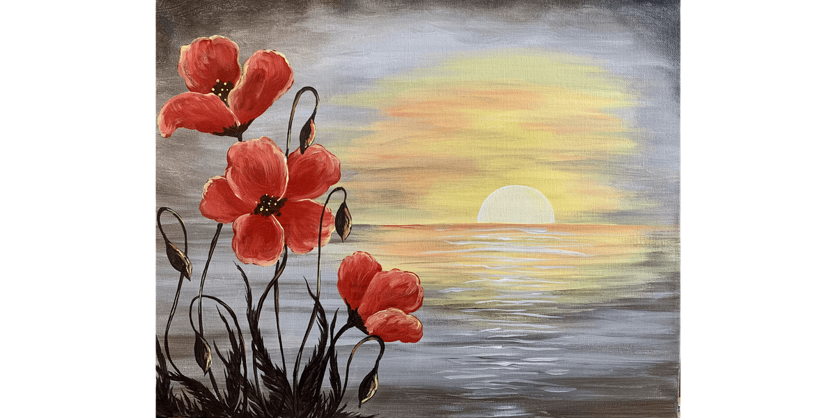 Poppies At Sunset - Paint and Sip in Houston | Classpop!\u2122