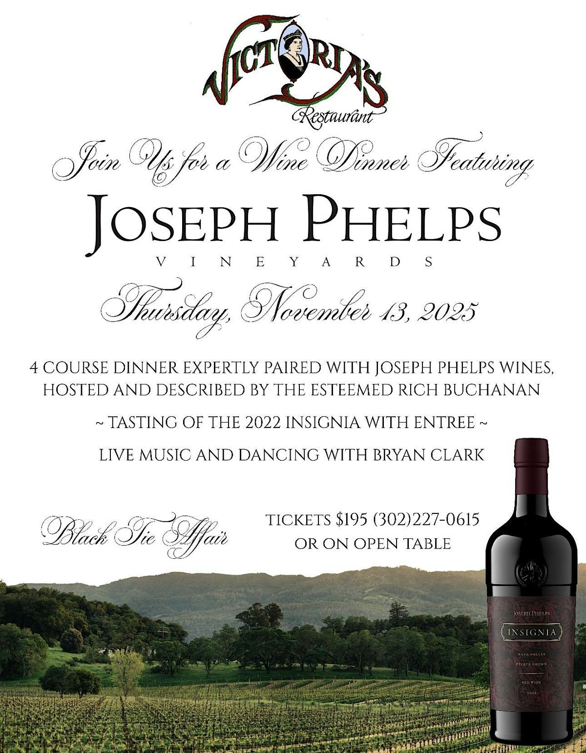 An Evening of Elegance: Joseph Phelps Wine Dinner