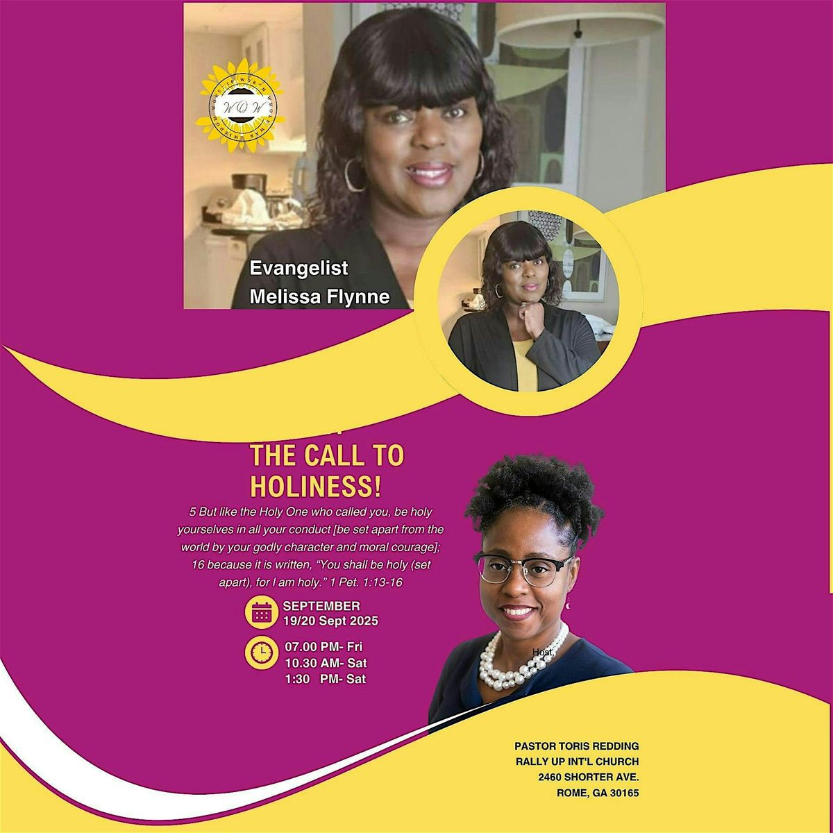 W.O.W. ~ THE CALL TO HOLINESS!