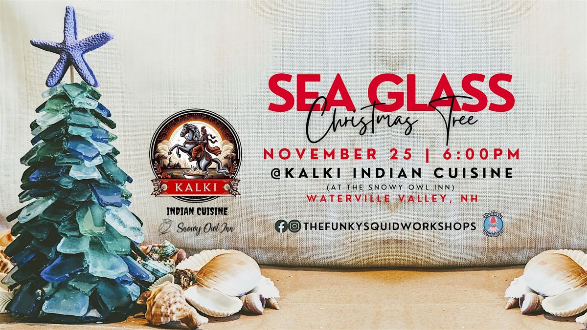 DIY Sea Glass Christmas Tree at Kalki Indian Cuisine