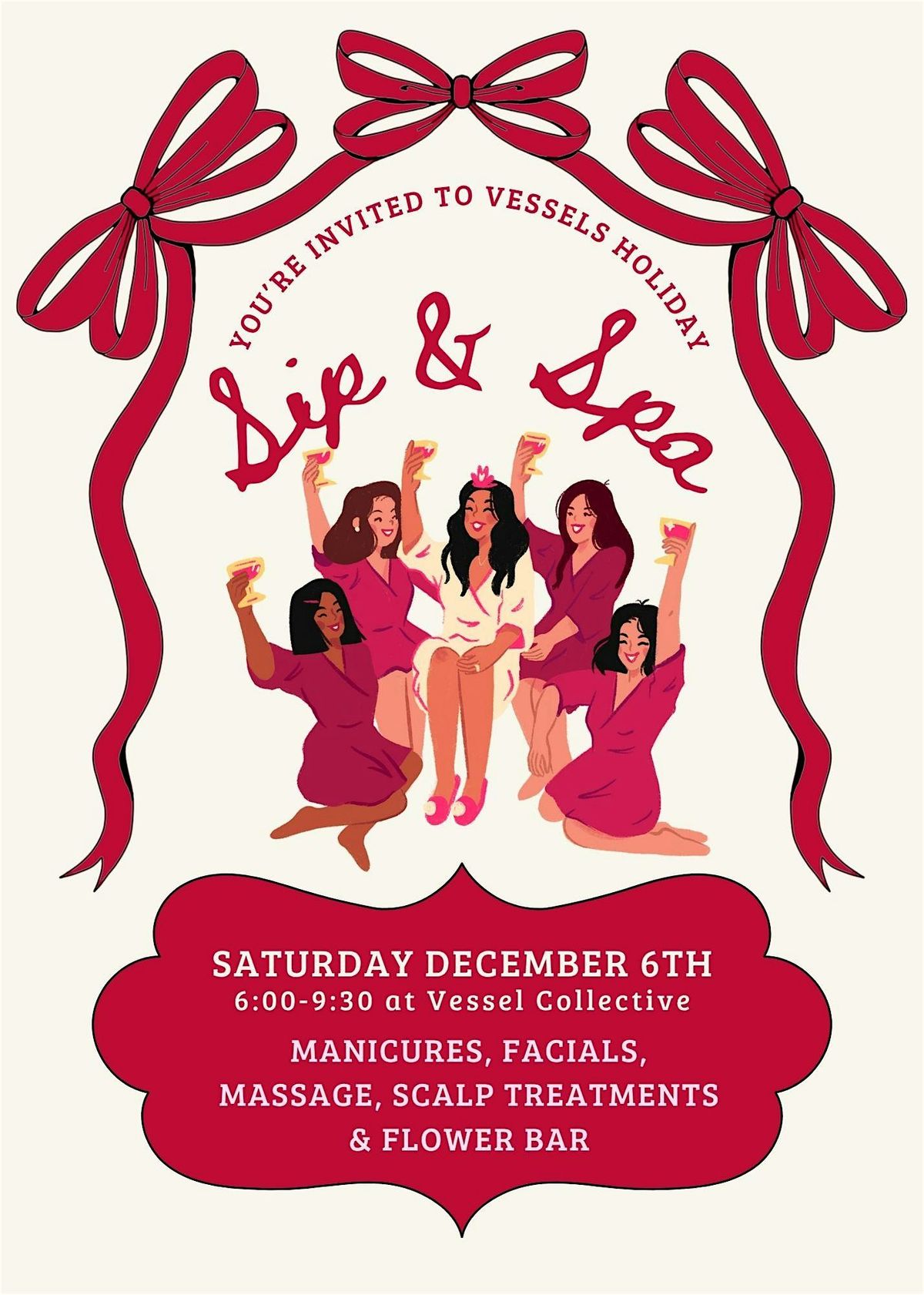 Holiday Sip & Spa Ladies Night!