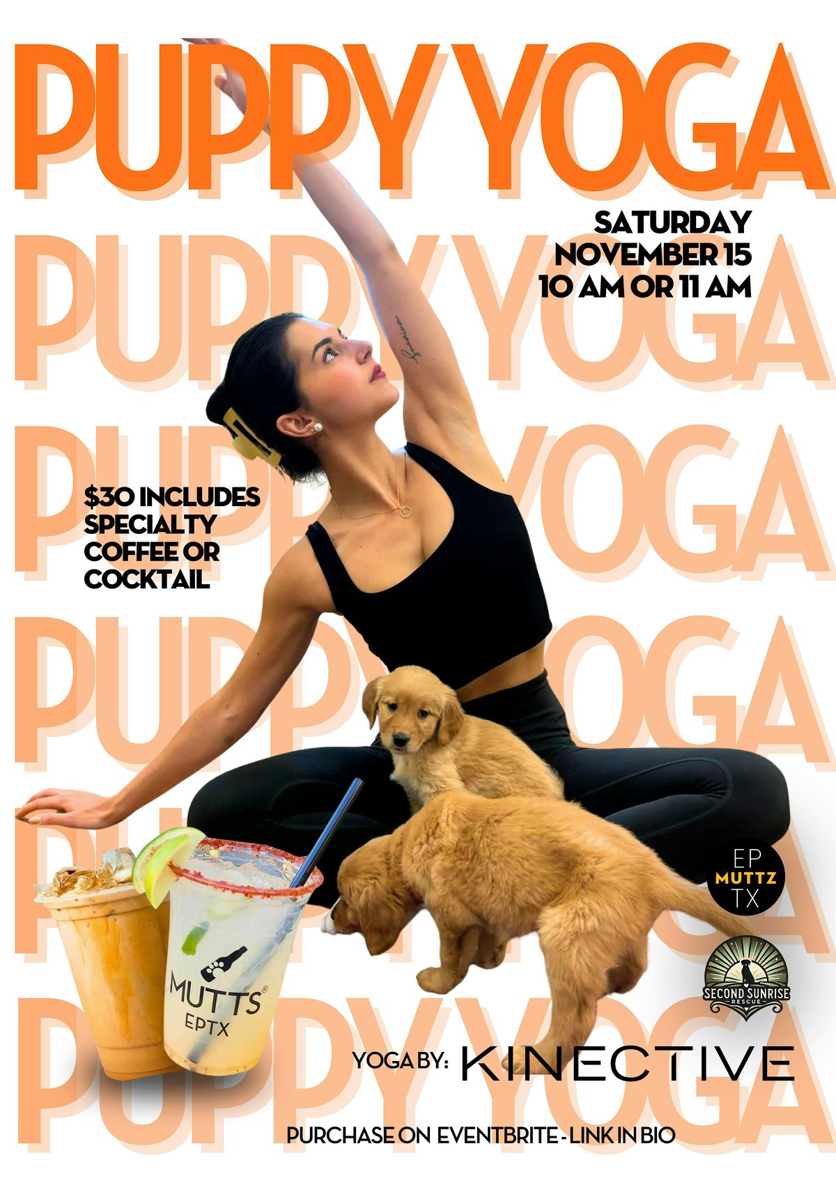 Puppy Yoga with Kinective Fitness Club and Second Sunrise Rescue