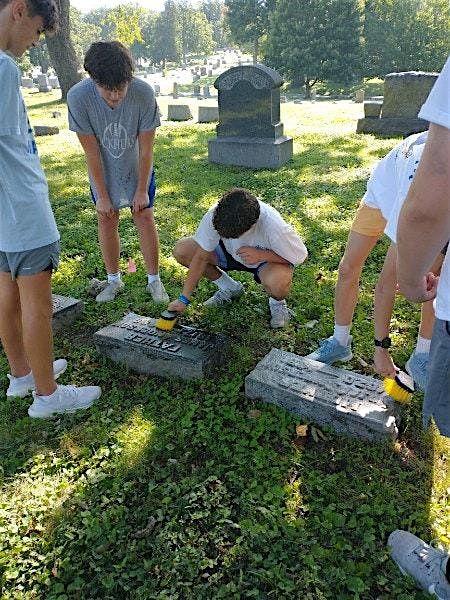 Elmwood Cemetery Gravestone Cleaning Class