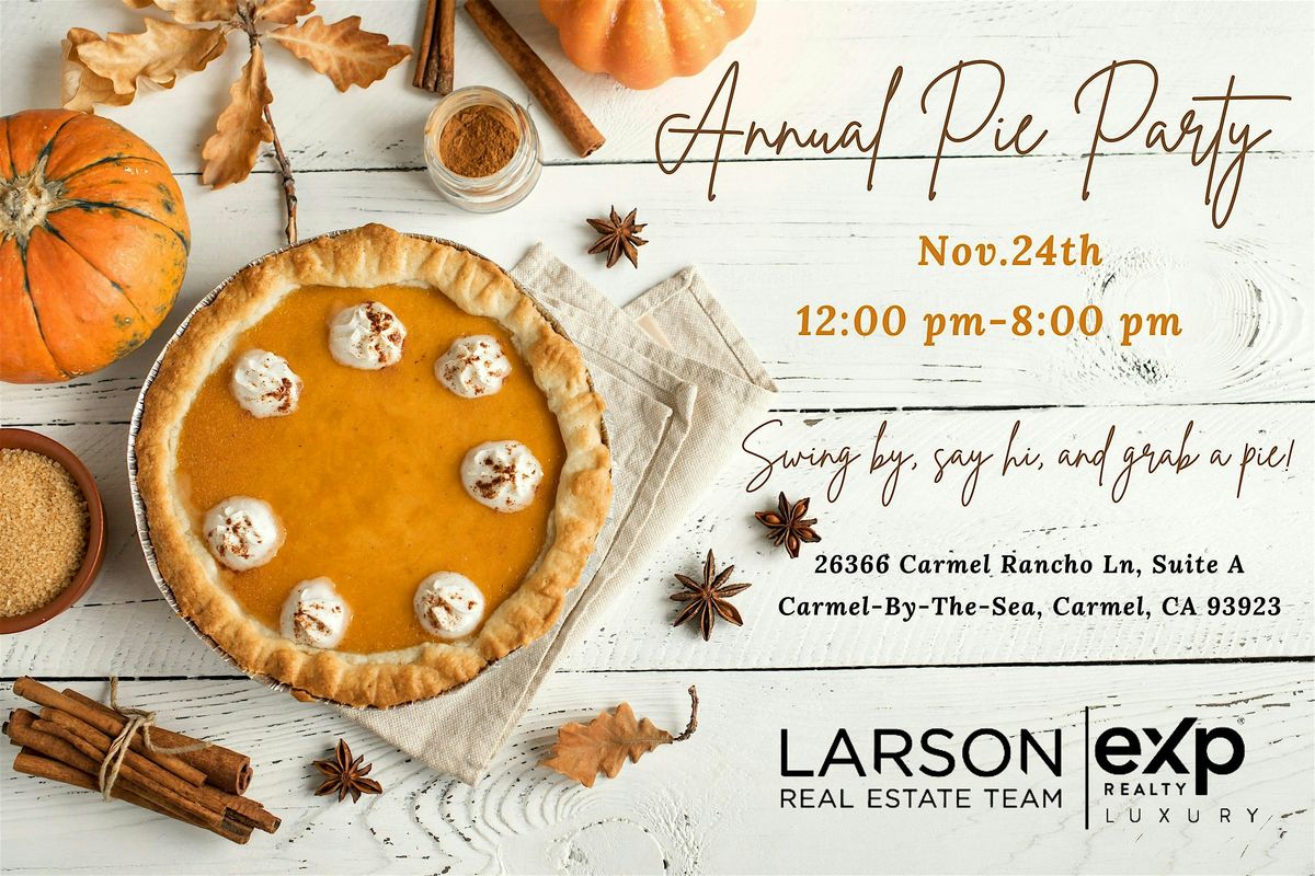 Larson real estate team client appreciation pie party Carmel