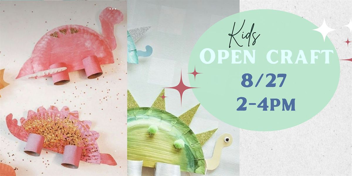 \u2728Kids Open Craft\u2728 - Dinosaur Paper Plates