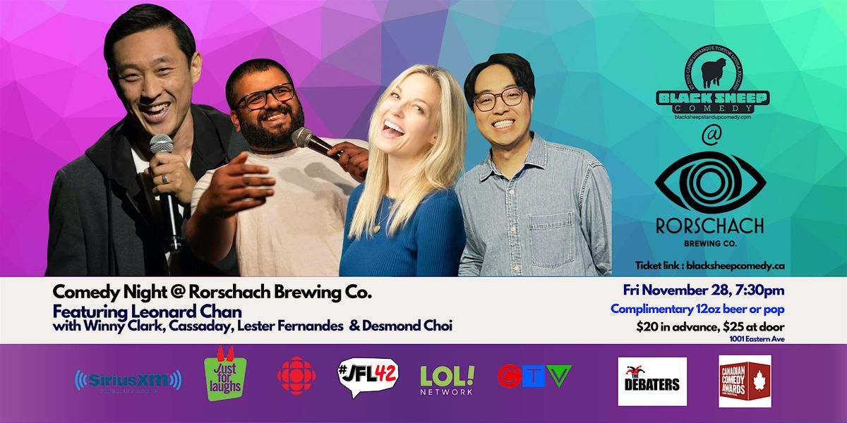 Black Sheep Comedy @ Rorschach Brewing Co. Featuring LEONARD CHAN