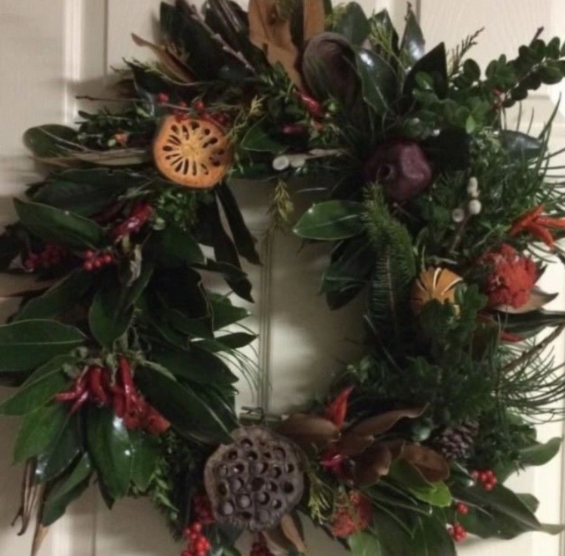 Fresh Wreath Making Class River District Artisans, Danville, VA December 2, 2022