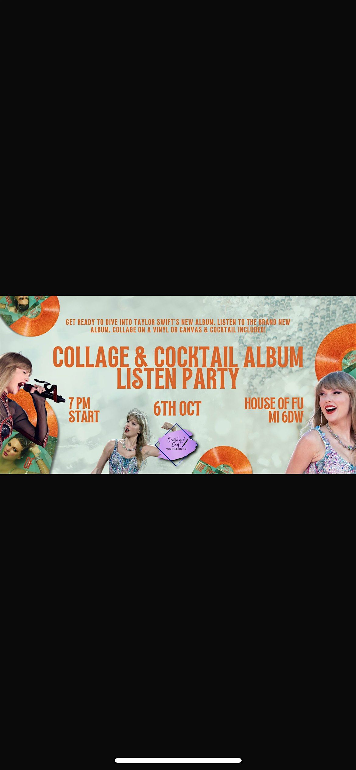 Taylor Swift, Life Of A Showgirl - Collage & Cocktail Album Listen Party