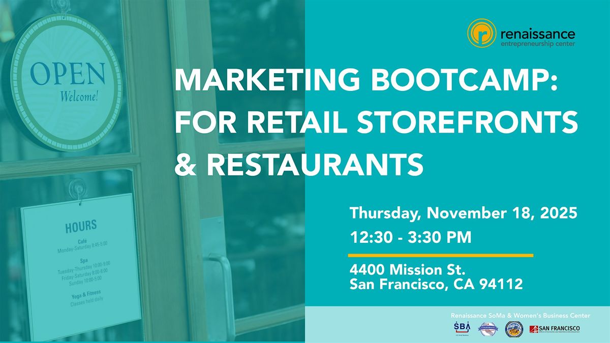 Marketing Bootcamp For Retail Storefronts & Restaurants