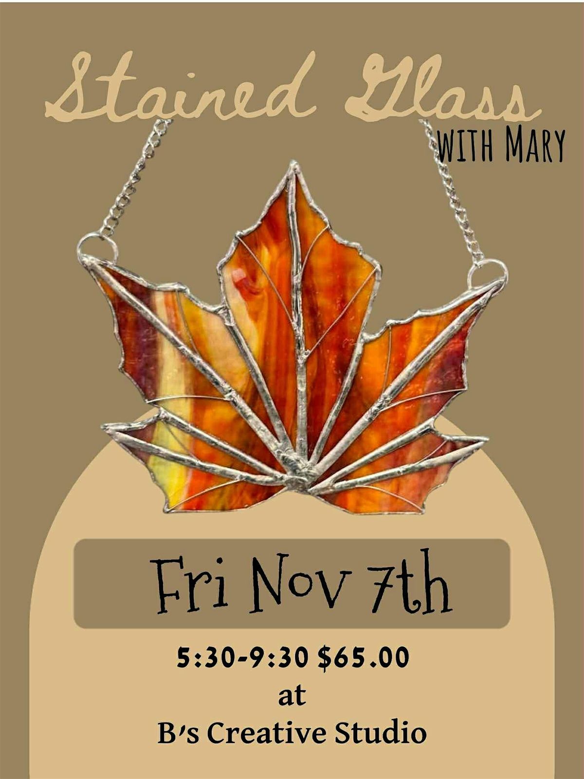 Stained Glass  Fall Leaf