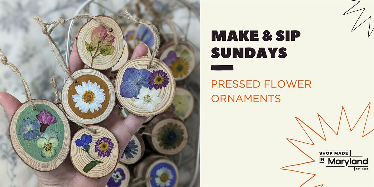 Make It Sunday: Pressed Flower Ornaments