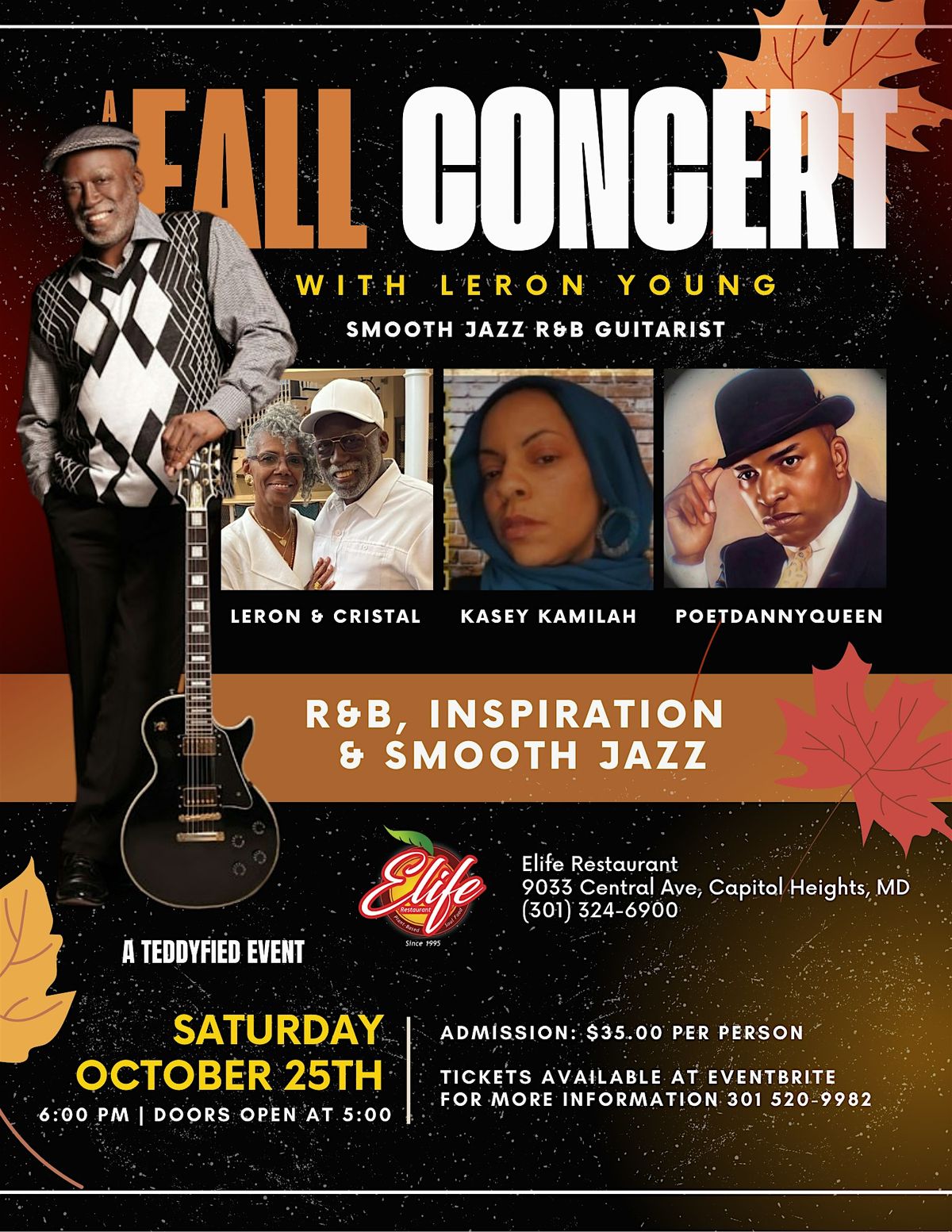 Fall Concert with Laron Young at ELife Restaurant